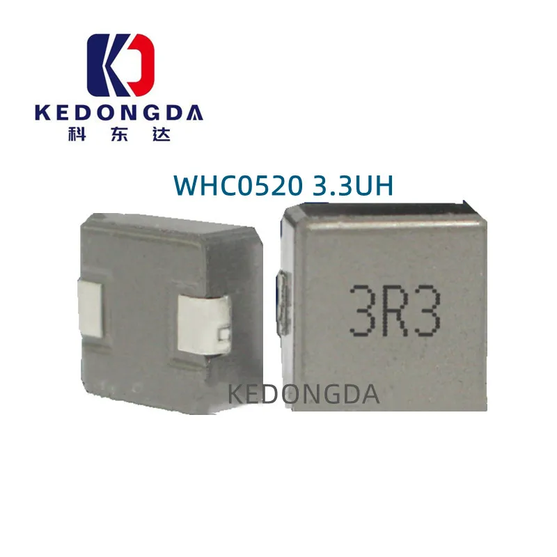 

10PCS Integrated inductance WHC0520 3.3UH printing 3R3 high current patch wound inductance 5*5*2
