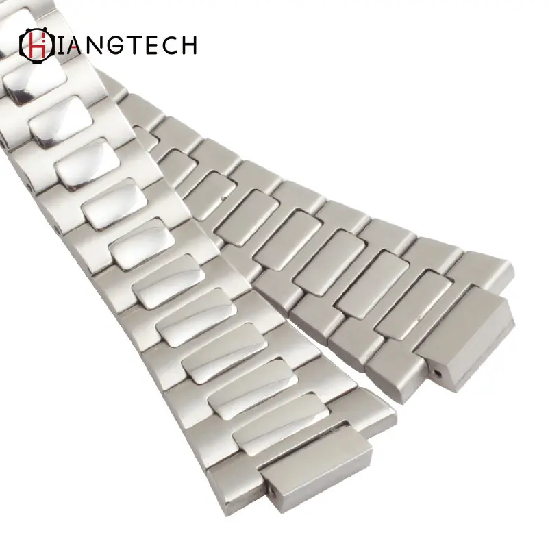 Metal watch strap for Patek Philippe Nautilus 5711/1A010 male convex stainless steel strap watch chain 25mm bracelet