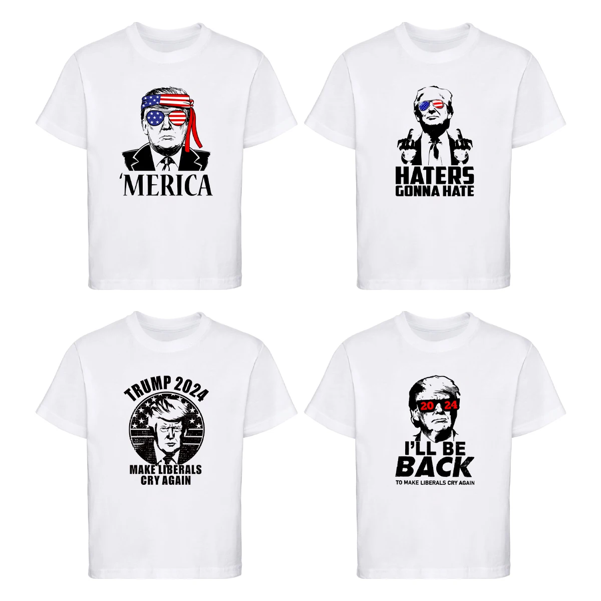 4 наклейки на тему Трампа DTF Горячая перепечатка персонализированные