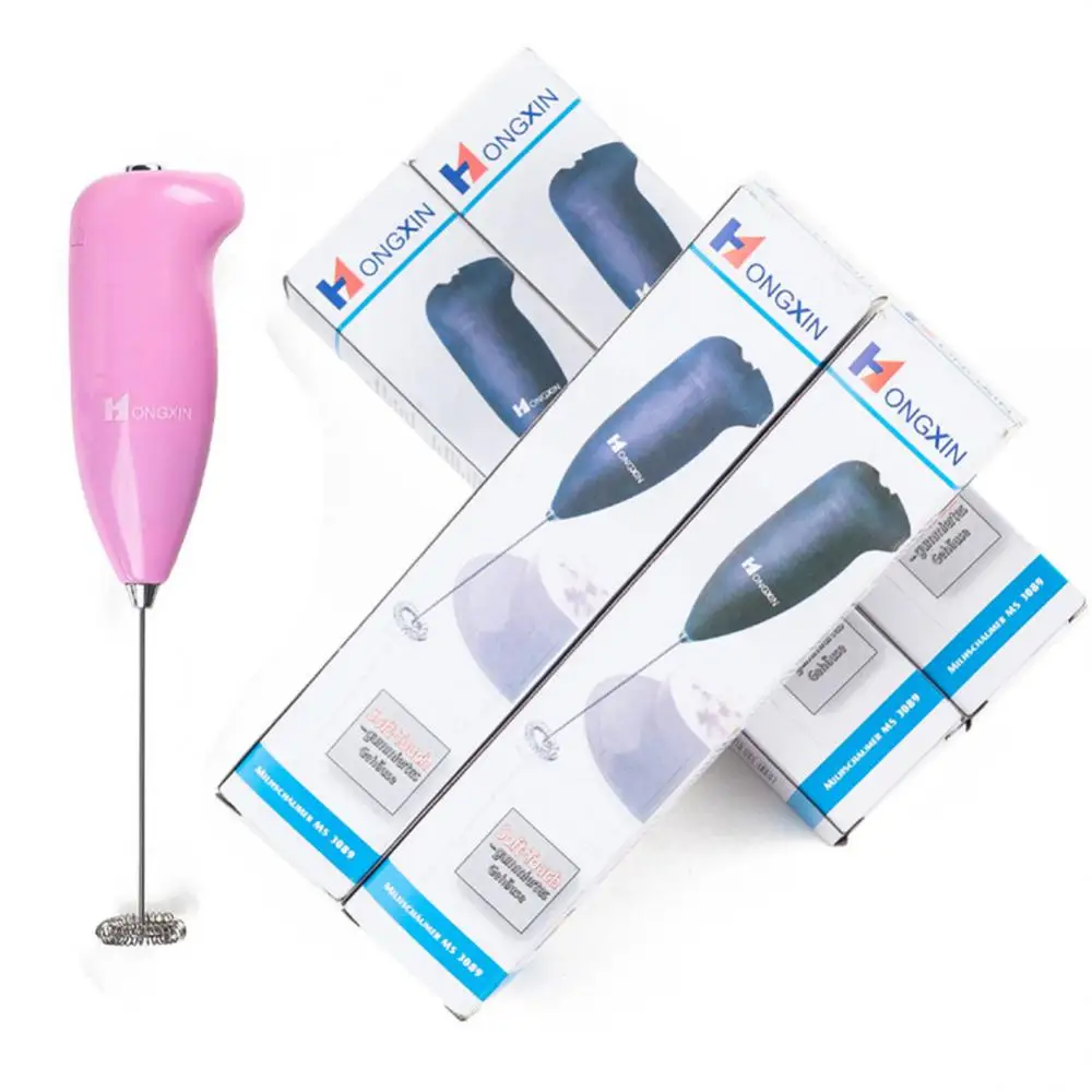 

Milk Bubbler Low Noise Low Power Consumption Hand-held Coffee Mixer Food Grade Stainless Steel Creative Electric Egg Beater