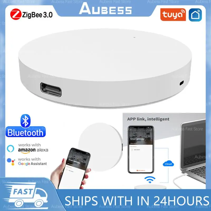 

AUBESS Tuya Zigbee Wireless Hub Gateway For Smart Home Automation For Zigbee Devices Via Smart Life Works With Alexa Google Home