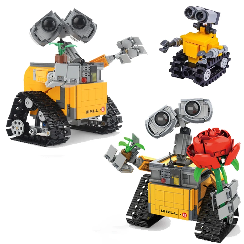 2023 Disney Walle Classic Movie Robot WALL.E Action Figure Model Plastic Building Blocks Kids Assembling Toys Children Gifts