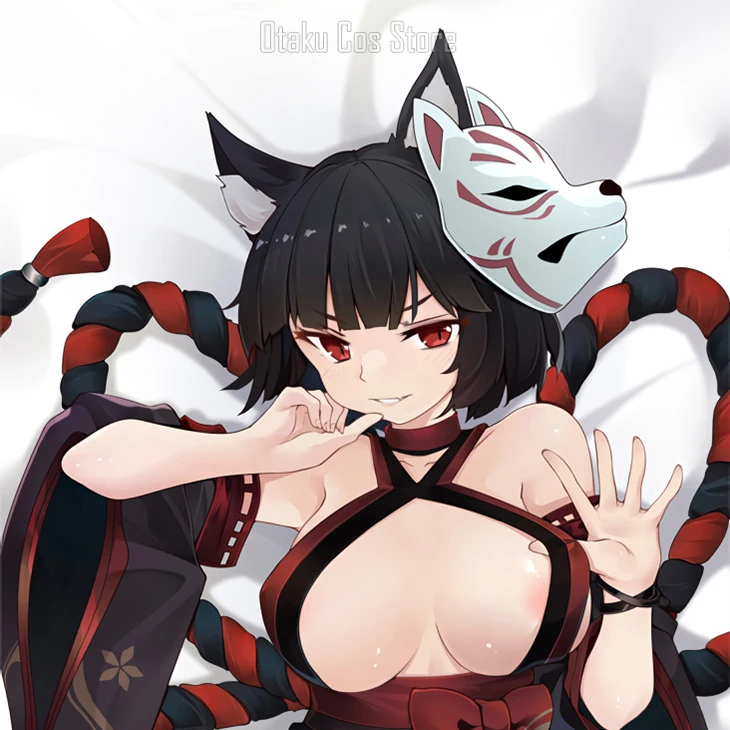 Аниме игра Азур Лейн эдн ямаширо лисы уши косплей дакимакура свисающая подушка