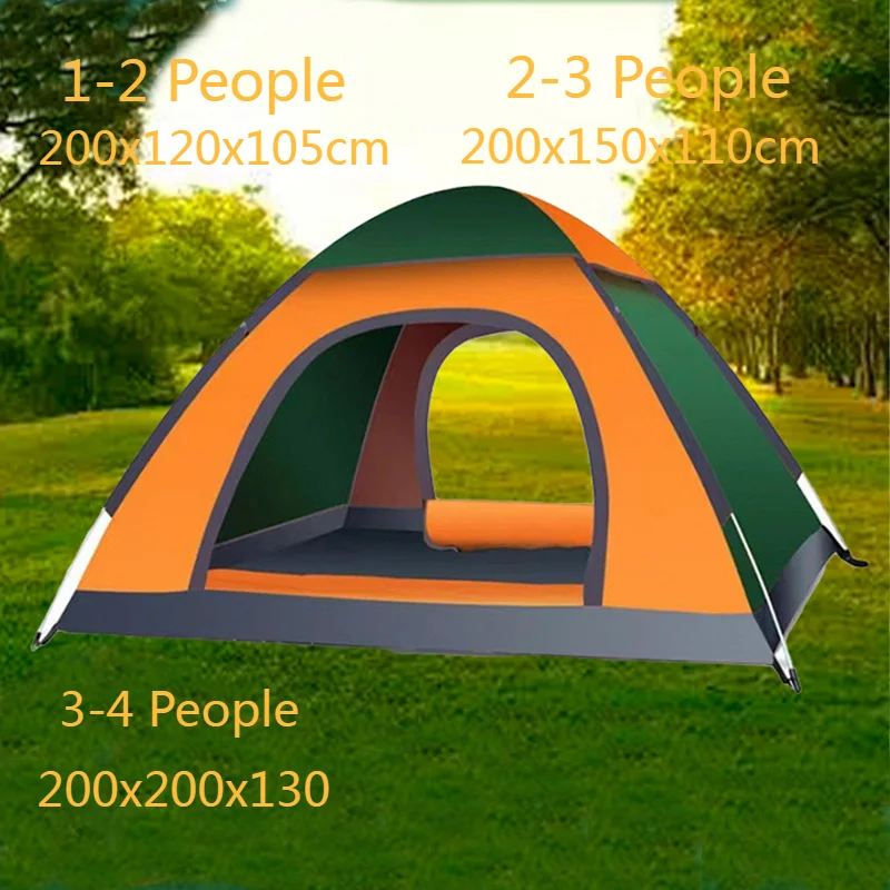 

Double People To Person Fully Picnic Fold 4 For 2-3 Park Travel Automatic Tent Rainproof Tents Camping Free Outdoor Single