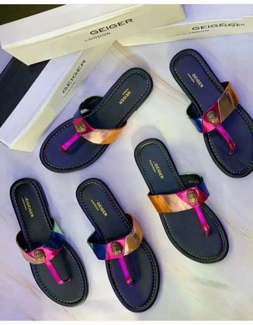 women's slippers 2023 hot sale slipper woman multicolor Hardware diamond buckle flip-flops fashion ladies sandals