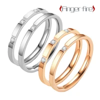 fashion exquisite gold plated ring personality simple couple anniversary jewelry