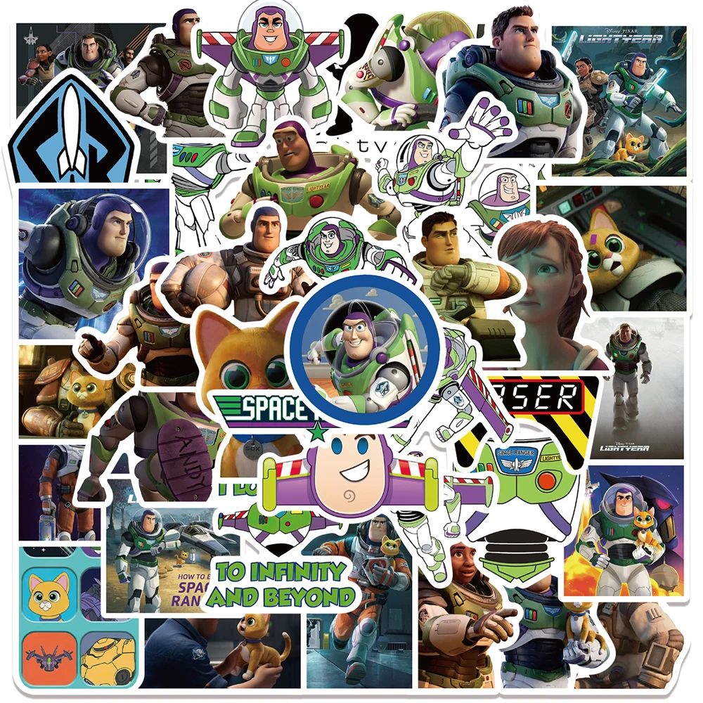 

10/30/50pcs Disney Toy Story Buzz Lightyear Cartoon Stickers Decal Skateboard Phone Guitar Laptop Car Waterproof Sticker Kid Toy