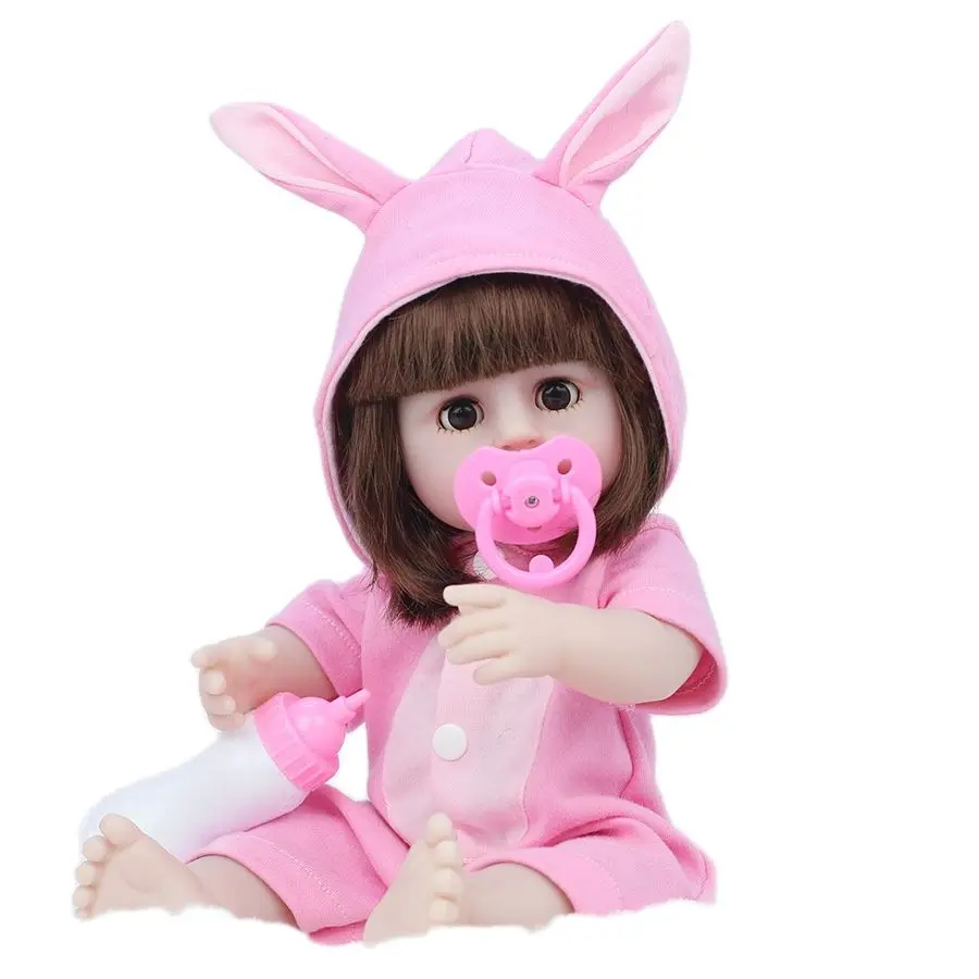 

38CM, 14.96-inch Reborn doll, lifelike all-vinyl body waterproof reborn doll set for old girl playmates Children's toy gifts