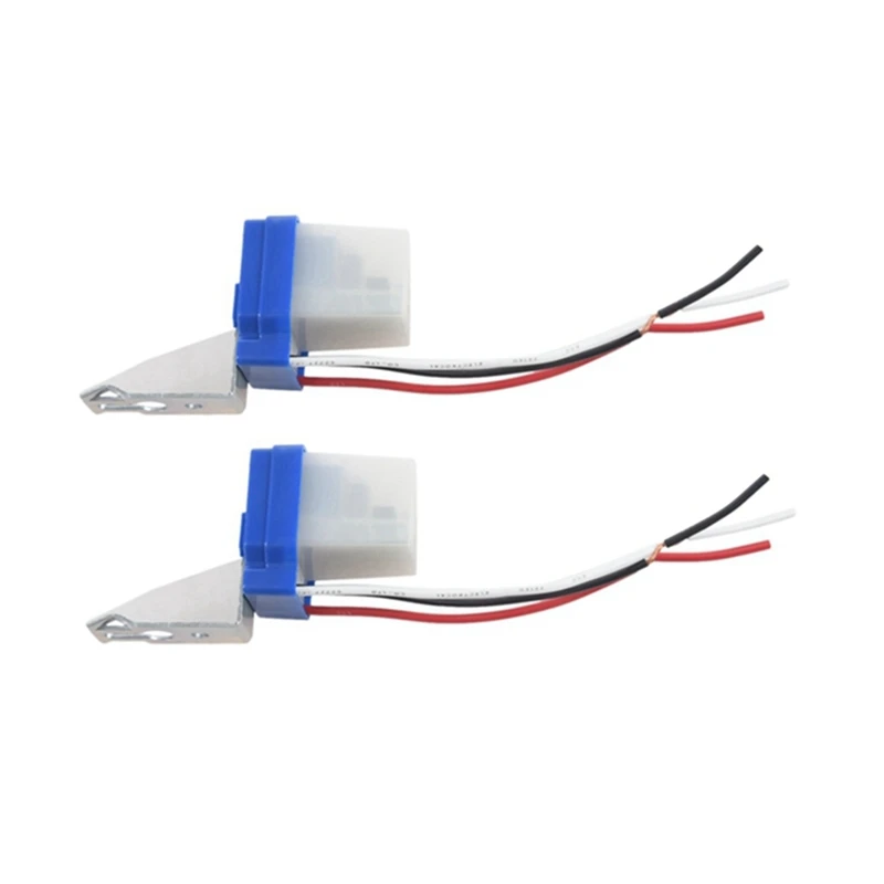 

2Pcs Auto On Off Street Light Sensor Switch Photo Switch 220V 10A Automatic Switch