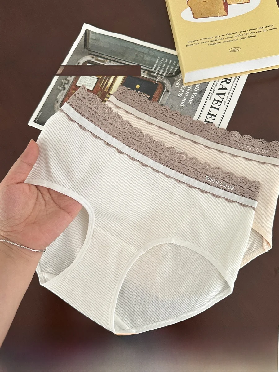 Изысканное кружевное детское хлопковое нижнее белье в стиле ретро женские