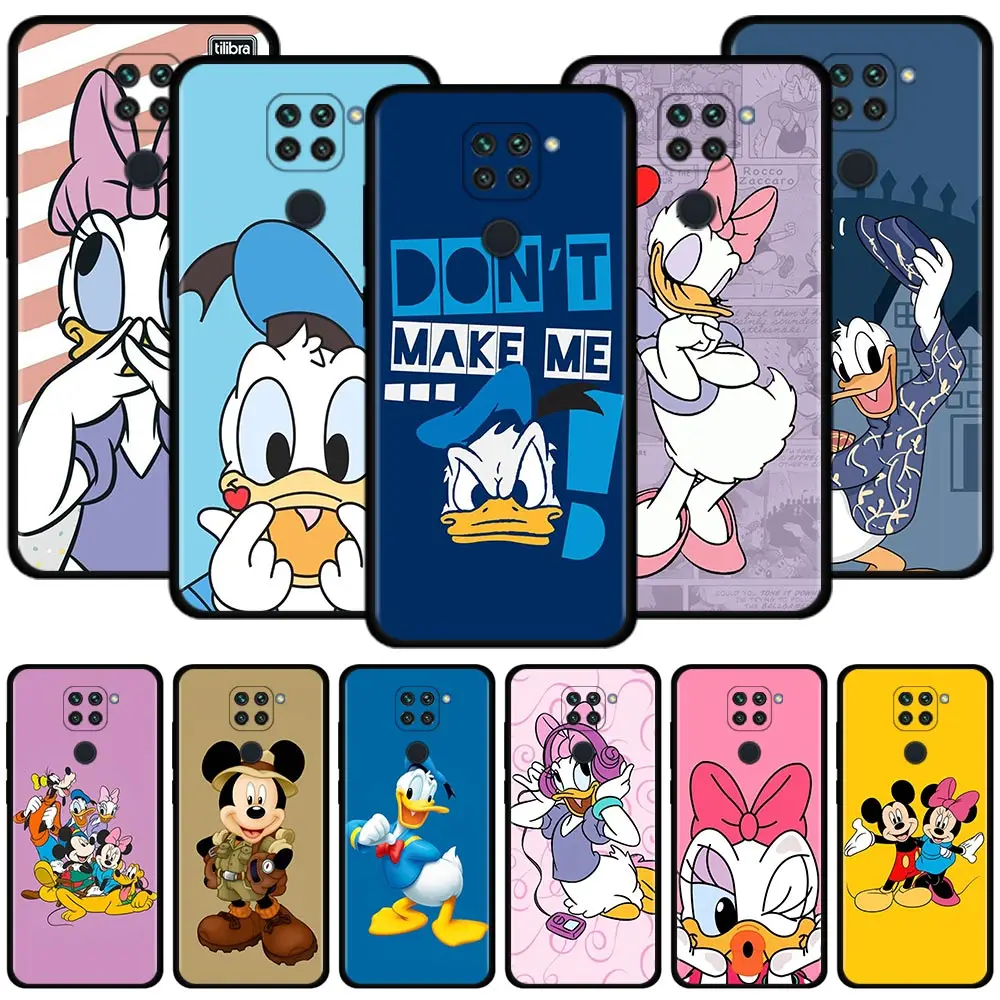 

Phone Case For Xiaomi Redmi Note 9S 9T 10 11T 11S 11 9 8 Cover for redmi 10 9 9A 9C K40 Funda Cute Mickey Mouse and Donald Duck