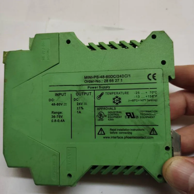 2866271 MINI-PS-48-60DC/24DC/1 для импульсного источника питания Phoenix 48 V DC - 60 24 DC/1 A