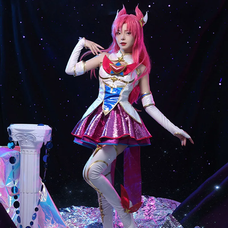 

LOL Star Guardian Kaisa Cosplay Game skin same clothing Women Skirt Halloween Party Full set