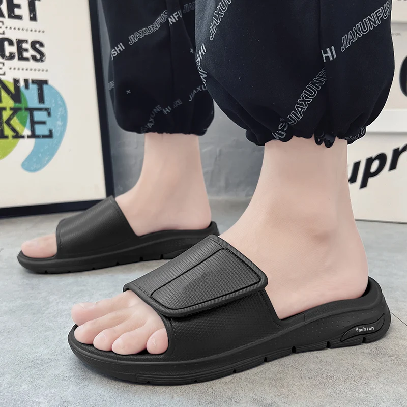Soft Comfortable EVA Male Vacation Travel Leisure Couples Outdoor  Beach Slippers Indoor Home Bathroom Slippers 40-45#