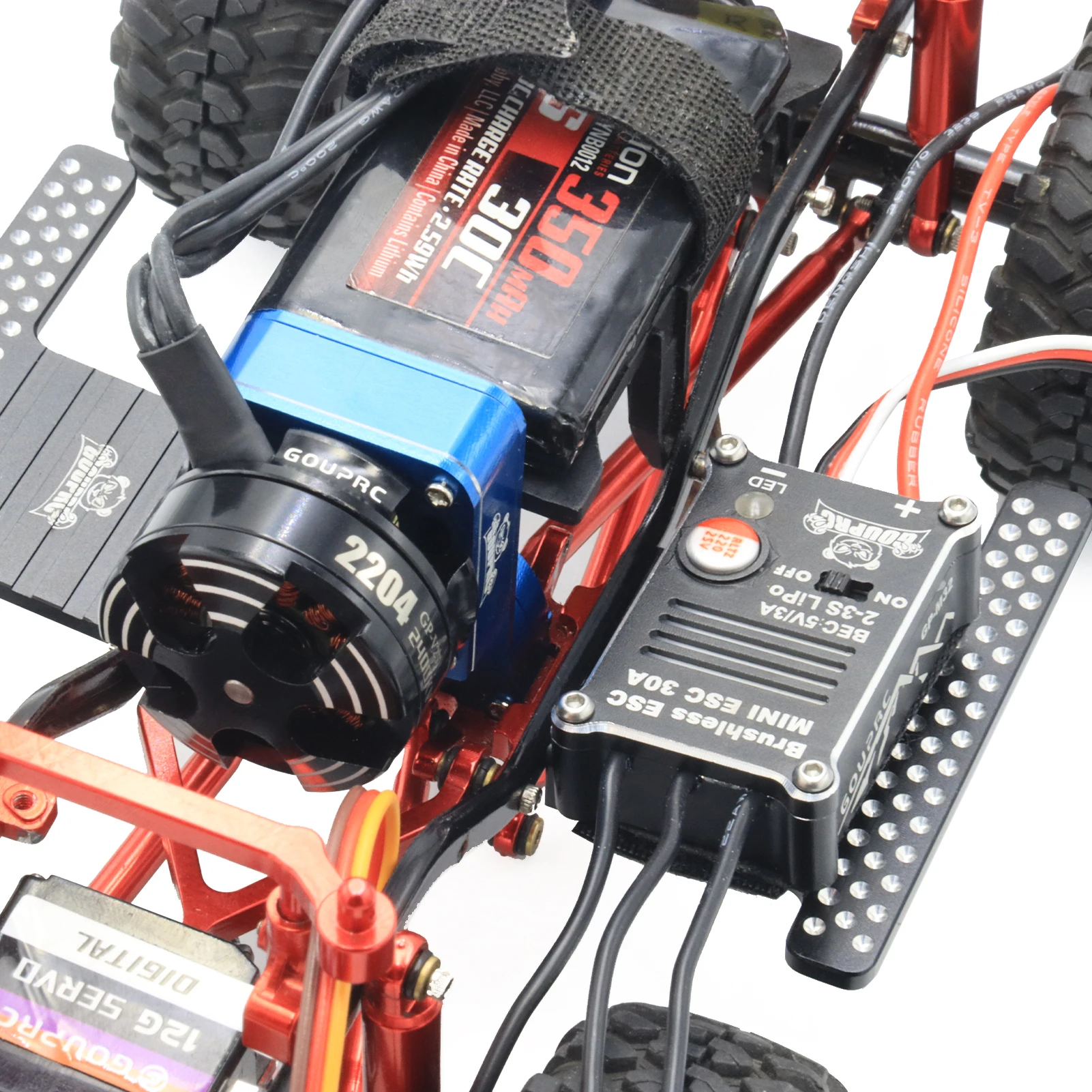 Фото GOUPRC 2204 2400KV Бесщеточный двигатель Outrunner с креплением и бесщеточным Esc 30A для SCX24 RC Crawler Axial 1/24 RC Car Truck №2