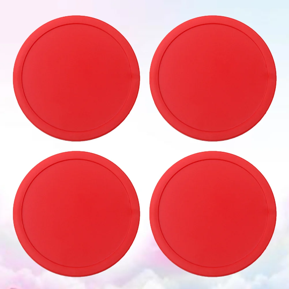 

4pcs 75mm Air Hockey Pushers Pucks Red Air Hockey Children Table Mini Ice Hockey Piece Air Suspension Accessories Ball Tools