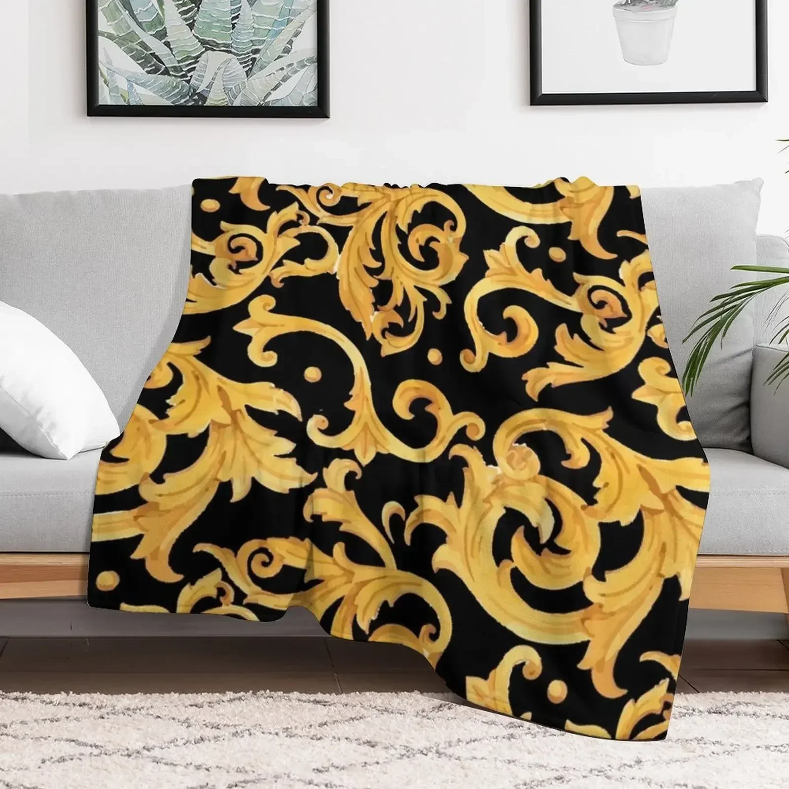 Одеяло с узором в стиле барокко. Зимние кровати для зимы. Детские одеяла.