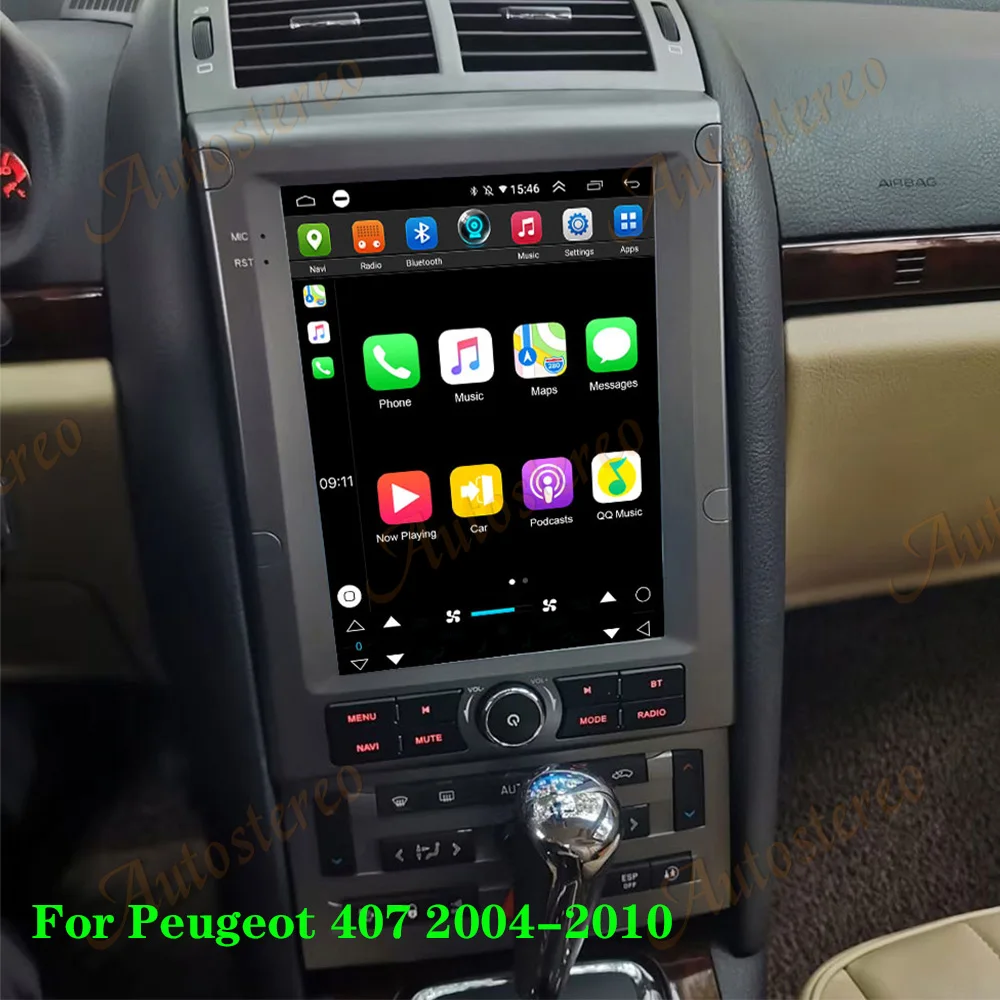 

Автомобильная магнитола 4G ''для Peugeot 407 2004-2010, Android, GPS-навигация, автостерео, головное устройство, мультимедийный плеер, магнитофон, экран Carplay