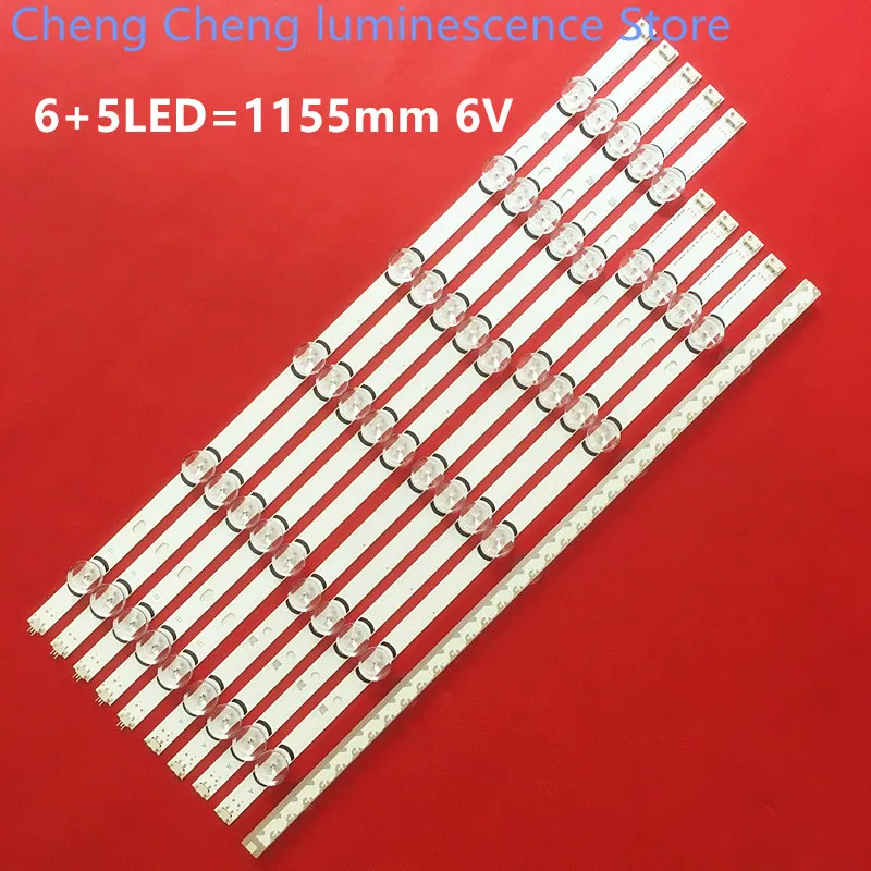 Светодиодная лента для подсветки LG 55LF652V 55LB630V 55LB650V LC550DUH FG 55LF5610 55LF580V 55LF5800 55LB630V 55LB6300 6V, 10 шт.