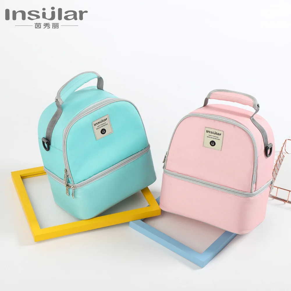 

Mummy Diaper Backpack Baby Milk Food Storage Thermal Bag Warmer with Feeding Bottle Keeps Drinks Cool Travel