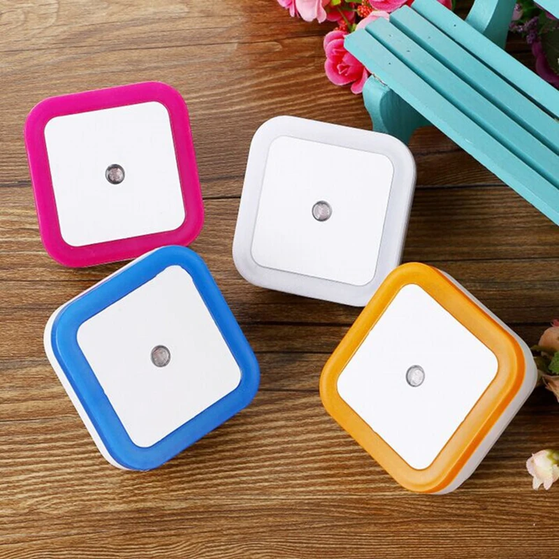 

Z10 Light Sensor Control Night Light Mini EU US Plug Novelty Square Bedroom lamp For Baby Gift Romantic Colorful Lights
