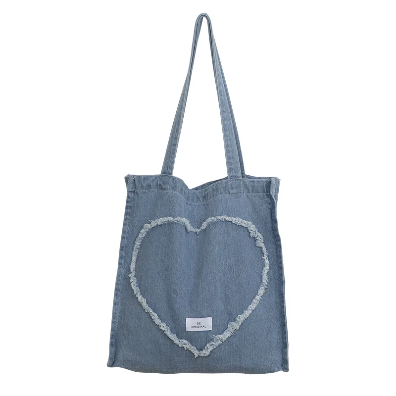 

Large Capacity Denim Canvas Women Bag Shoulder Bag Fashion Casual Shopping Bag Fashion Travel Bag
