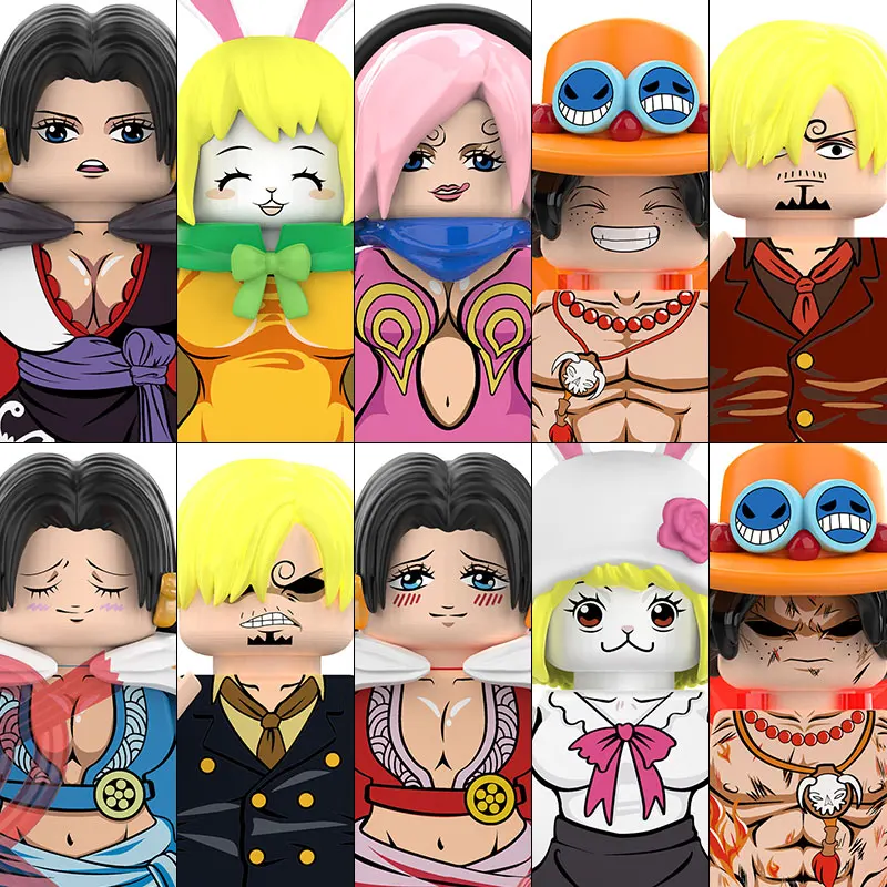 Фото X0357 Конструктор ONE PIECE: Луффи, Зоро, Нами, Санджи, Чоппер. Мини-фигурки и аксессуары. Подарки на Хэллоуин и Рождество для детей. №2