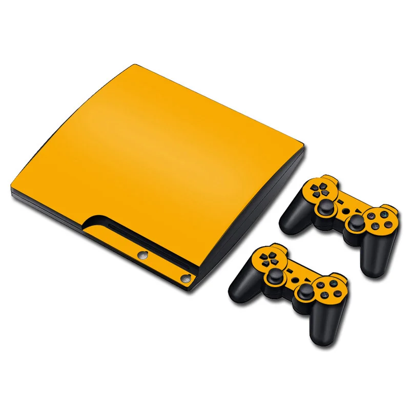 yellow color For Ps3 Slim Console Controller Decal Sticker For PS3 slim Vinyl Skin TN-P3Slim-0890