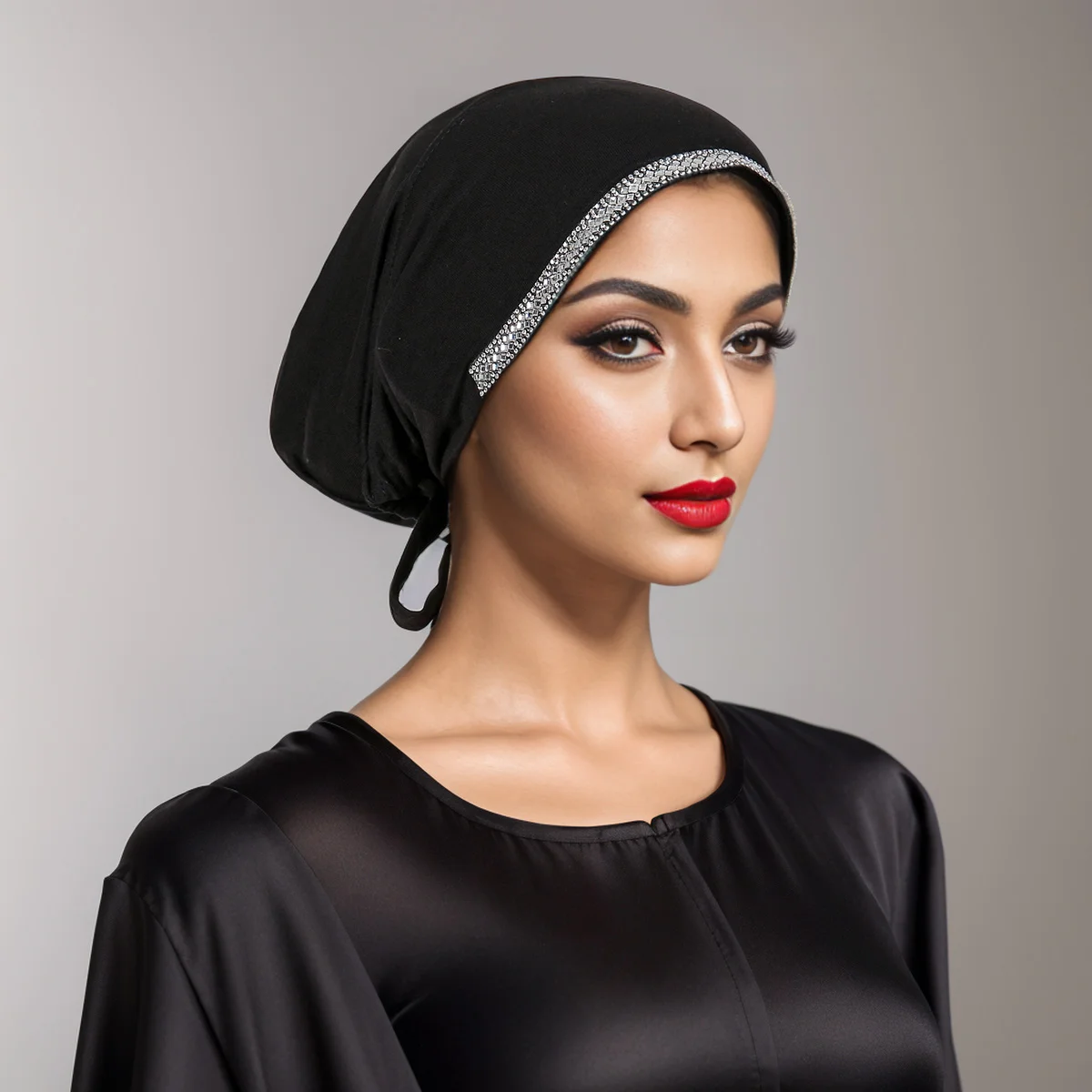 Твердые бриллианты модальный трикотаж внутренний хиджаб шапка шапки