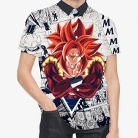 cartoon anime dragon ball super saiyan print mens shirts high quality quick dry beach couple tops street party shopping shirts