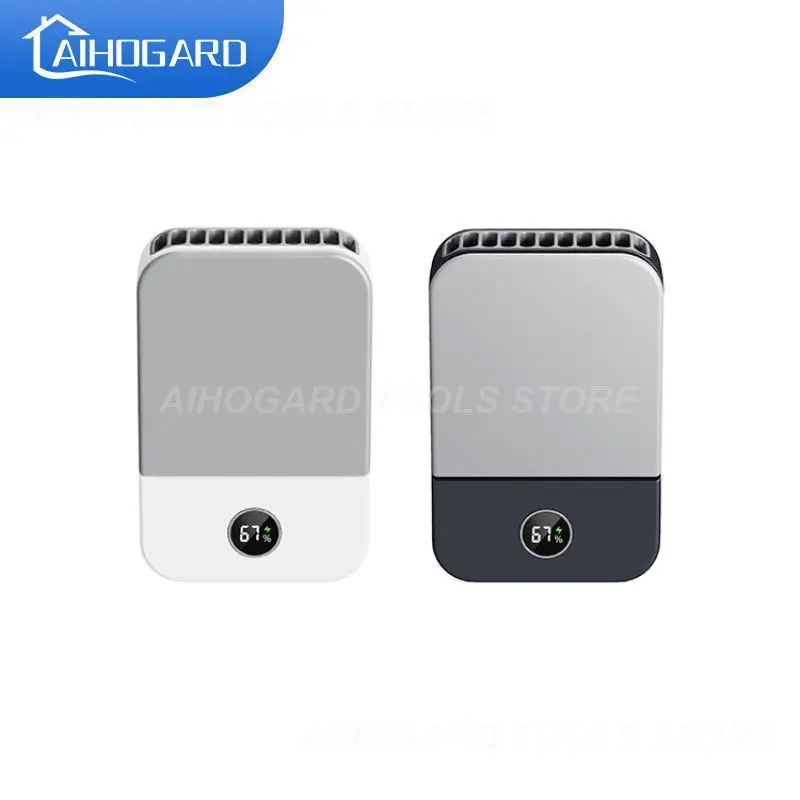 

USB Charging Mini Digital Display Neck Hanging Fan Large Wind Fan Outdoor Digital Display Neck Fan Leafless Desktop Small Fan