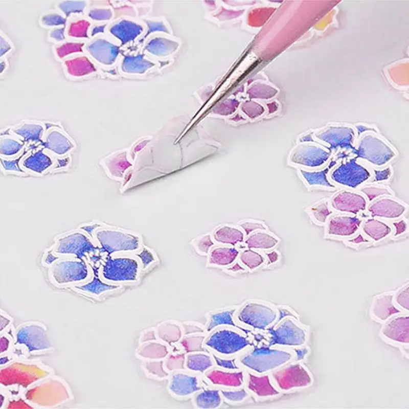 Сушеные цветы УФ-полимер декоративные натуральные наклейки для скрапбукинга 3D