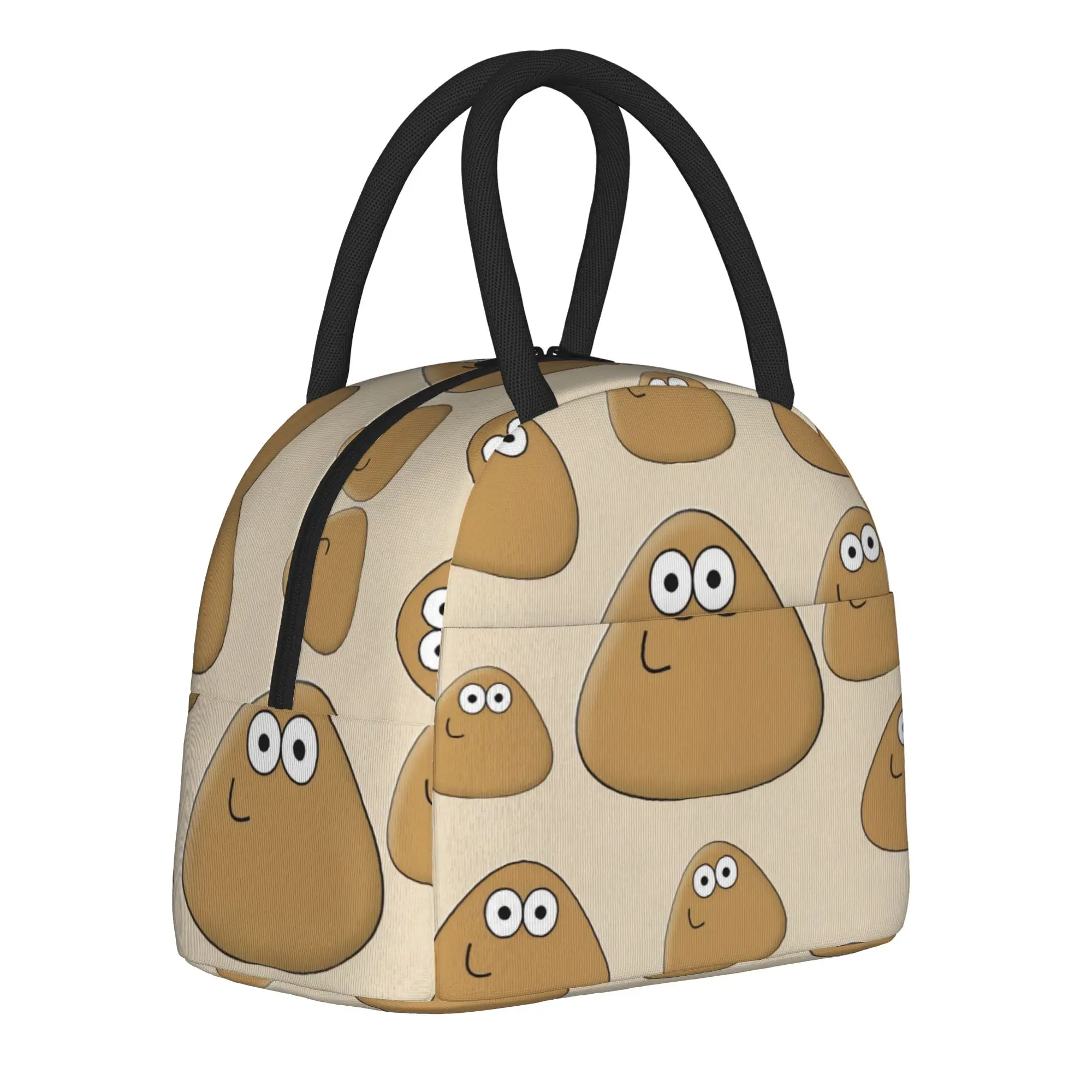 Фото Термоизолированные ланч-бэги My Pet Alien Pou для офиса, портативные сумки для еды, термоконтейнеры для мужчин и женщин. №1