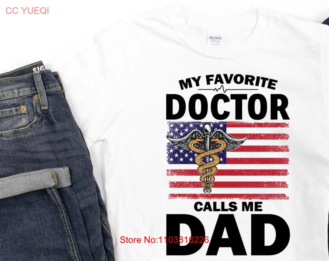 Футболка Доктор Fun My Favorite Calls Me Dad Physician с длинными или короткими рукавами