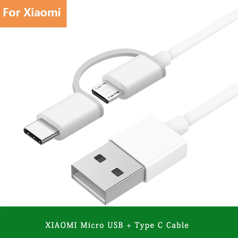 Кабель для Xiaomi 2 в 1, 120 см, Micro USB Тип C, кабель для быстрой зарядки и передачи данных для Mi 13, 12, 11, 9, 9T, 8, 6, CC9, A2, Redmi 8A, 9A, Note 10, k20 Pro