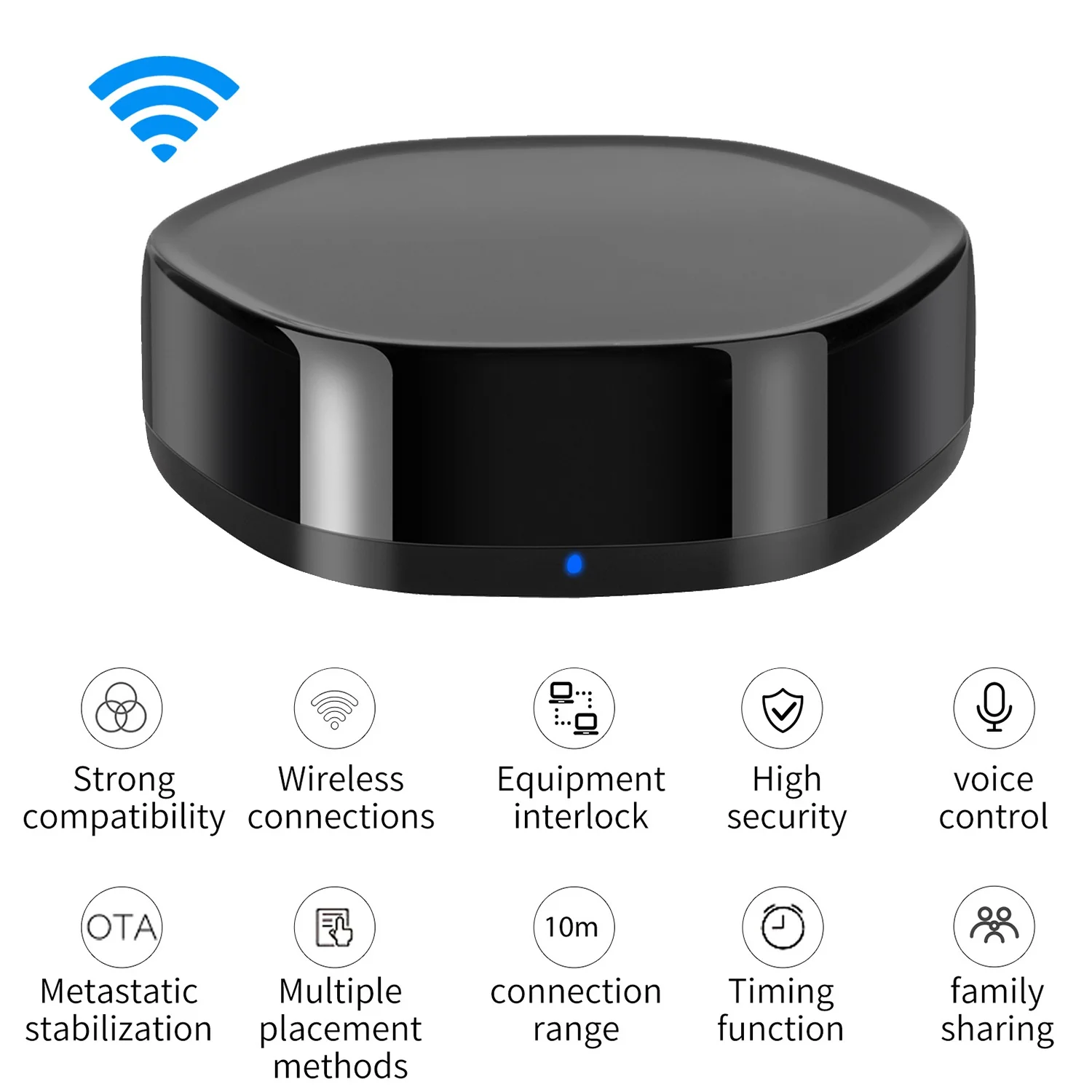 

YZG14 Wireless Smart Multi-Function Gateways Tuya Zigbee Bluetooth Multi-Mode 360° 38KHz Infrared Control Gateways