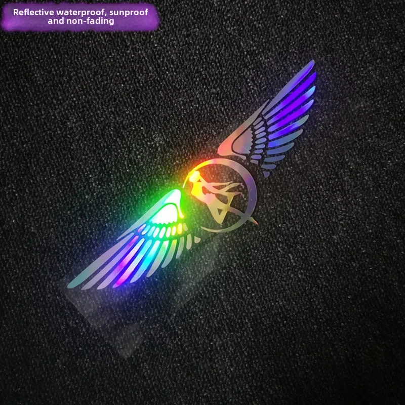 Красочные лазерные наклейки Крылья Ангела для автомобиля Светоотражающие
