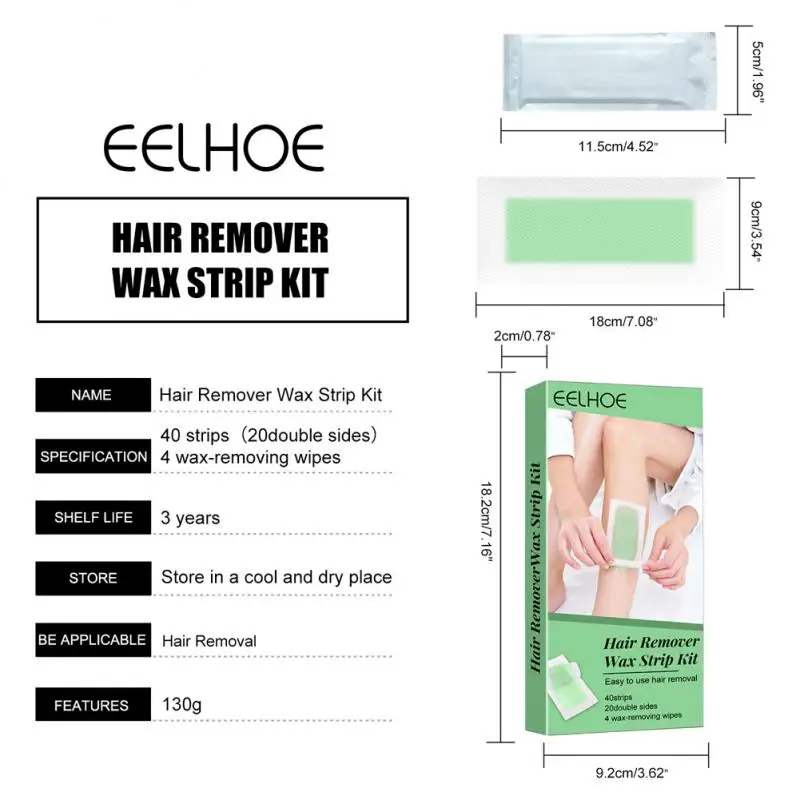 40 шт./компл. восковые полоски для удаления волос профессиональная депиляция