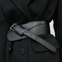 fashion knot belts for coat dress women super wide cummerbunds soft pu leather womens wide waistband pin buckle waist seal