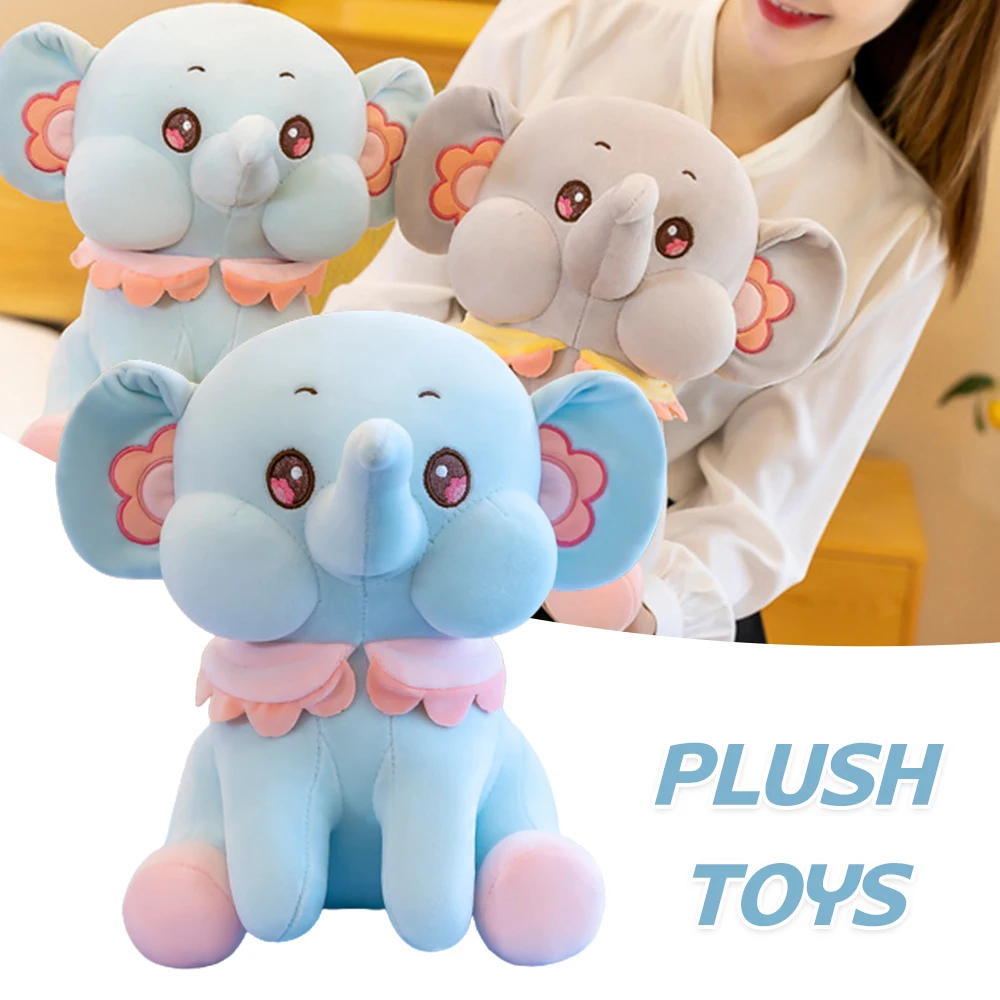 

Plush Stuffed Toys Cartoon Elephant Doll Early Educational Development Toy Plush Figure Toys Birthday Gift for Kids Soft B99