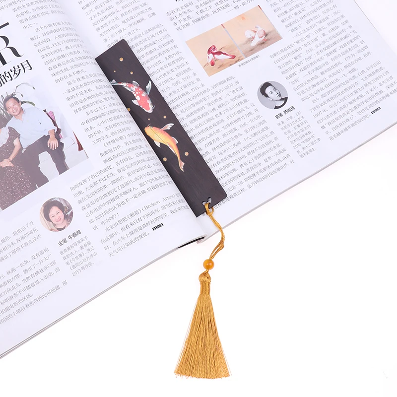 

Деревянная подвеска в китайском стиле в стиле ретро с рисунком карпа