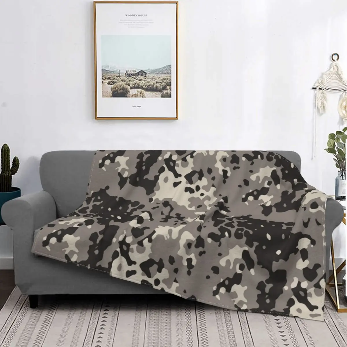 

Denmark M84 Urban Camouflage Flannel Fleece Throw Blanket Flecktarn Warm Blankets Cotton Quilt Home Sofa Bedroom Bedding Throws