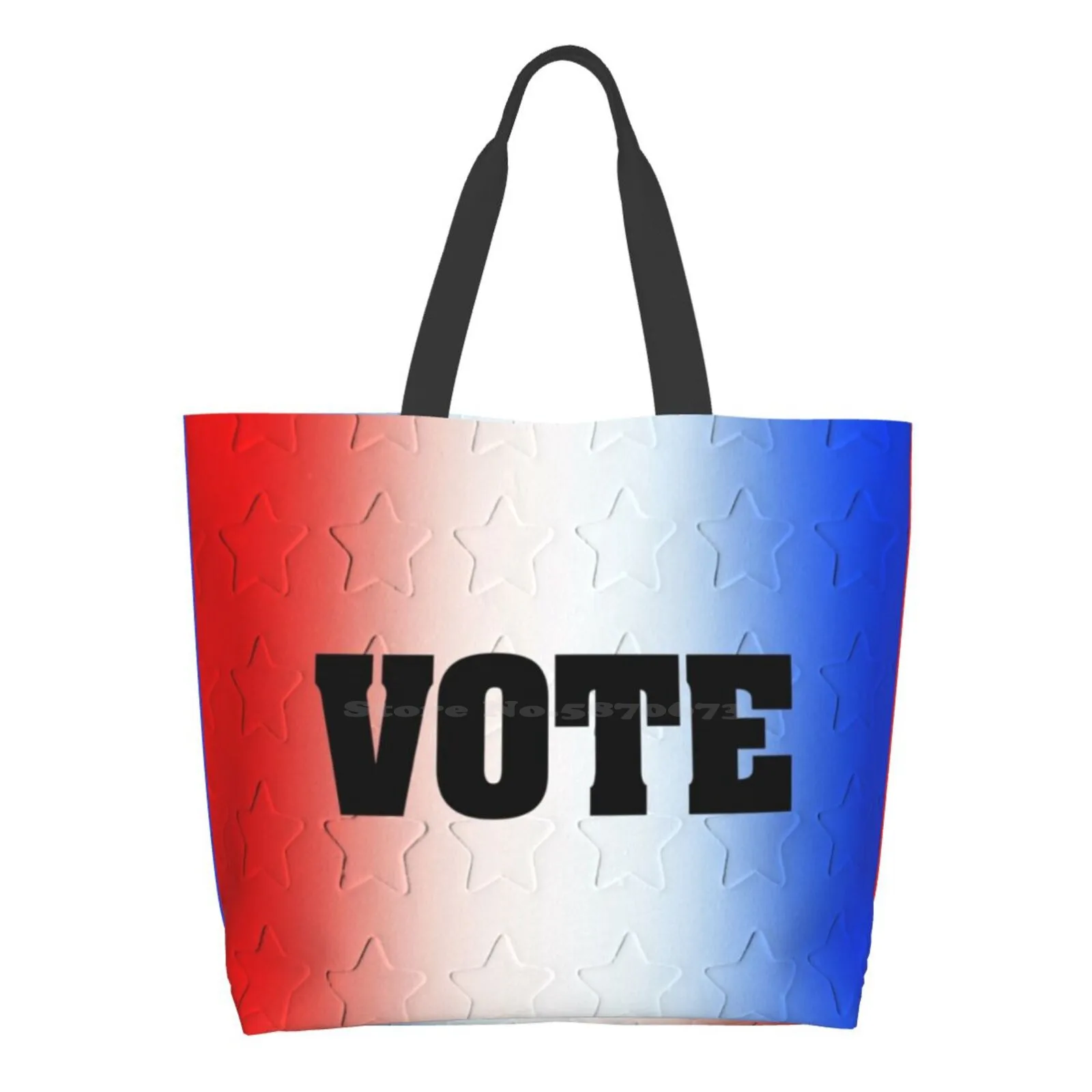 

Vote Printed Casual Tote Large Capacity Handbags Wear A Vote Voting Make A Difference Change The World American Flag Red