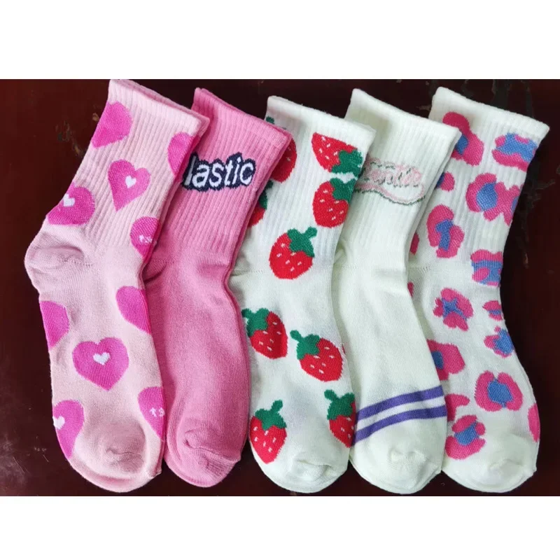 Носки женские хлопковые носки среднего размера универсальные чулки дышащие