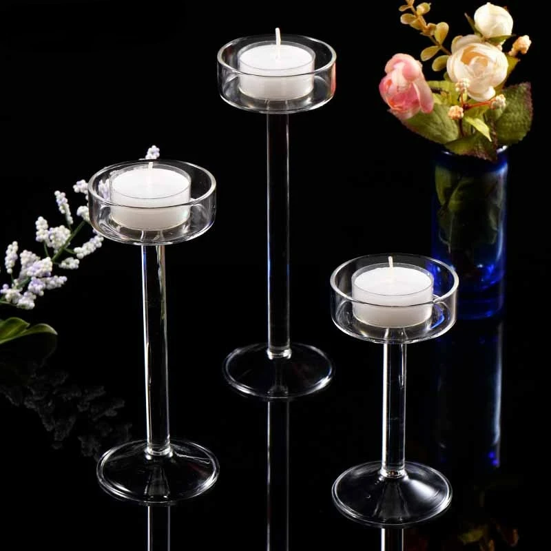 

Free Shipping 2021 Classic Glass Candle Holder Fashion Bar Wedding Party Candle Holders Home Decoration