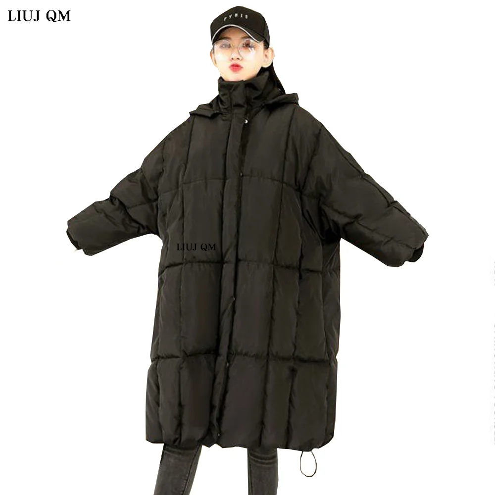

Large size Women Clothing 2022 Winter Long Parkas Female New Loose Warm Down Cotton Jackets Ladies Hooded Overcoat Big Size