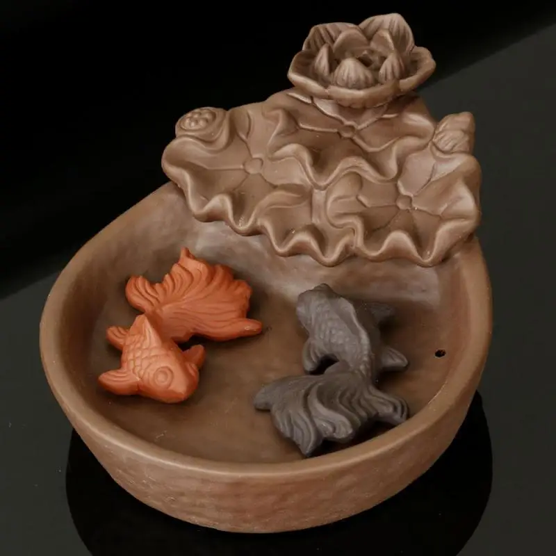 Фарфоровый чайный питомец Золотая рыбка горелка для благовоний Арома держатель