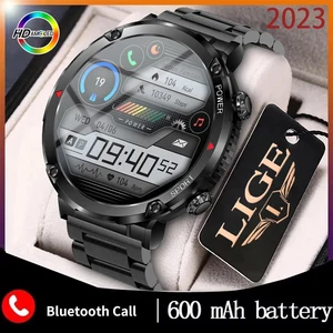 Imported LIGE New 600mAh Battery Watch For Men Smart Watch In 2023 Bluetooth Call Smartwatch Fitness Sports C