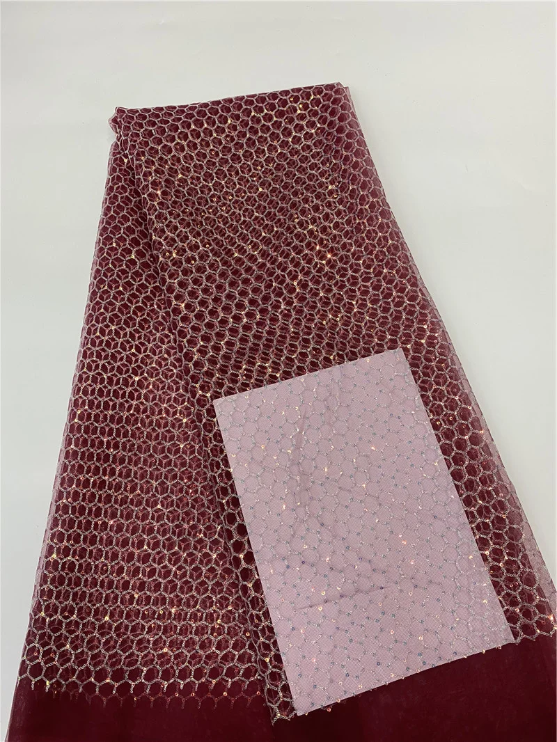 

Винная африканская кружевная ткань 2022 Высококачественная органза с французской вышивкой для нигеривечерние