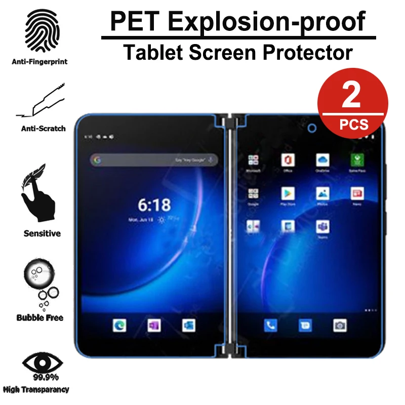 

2PCS Explosion-proof Tablet Screen Protector Movie For Surface Duo 2 Duo2 Hd Clear Left And Right Screen Protective Film